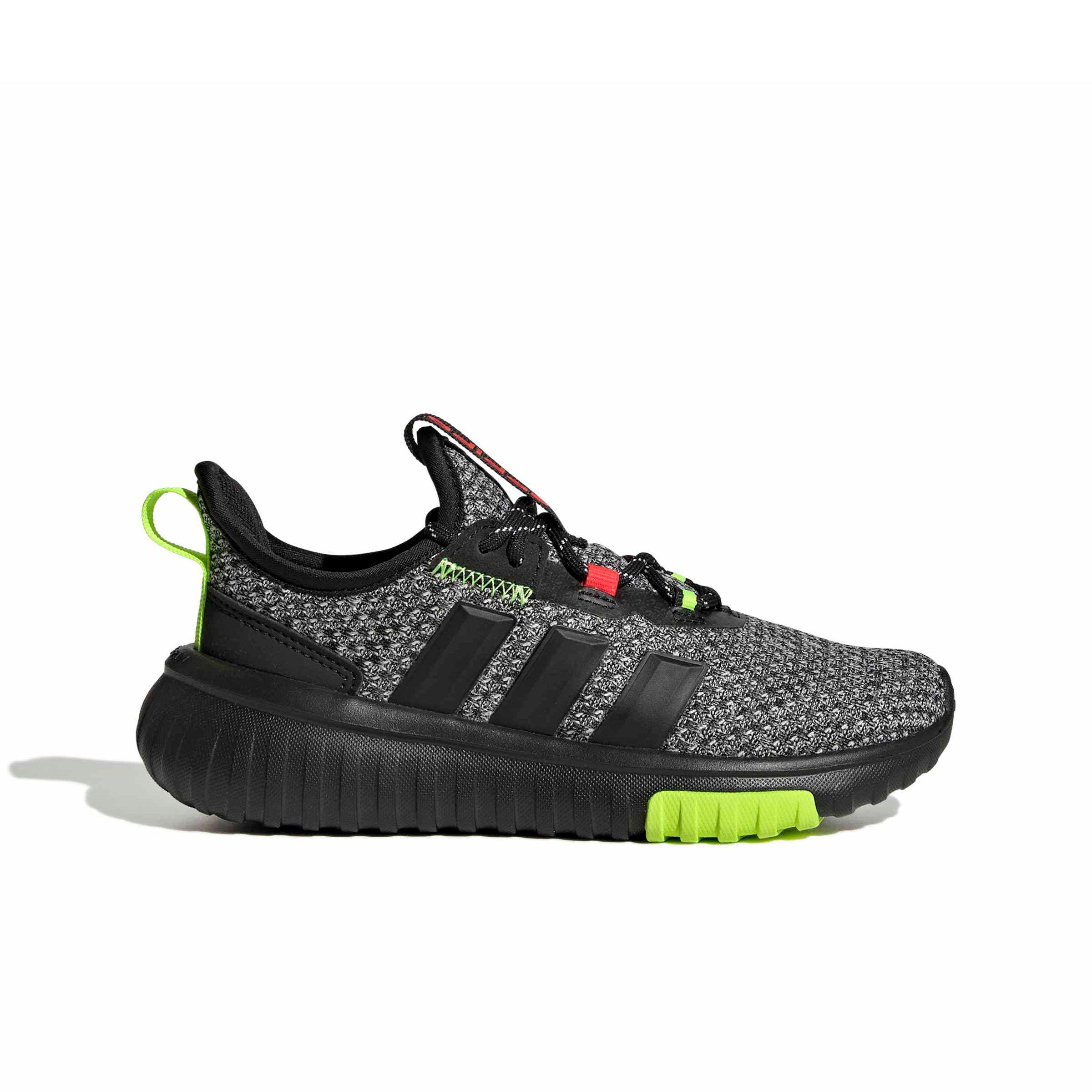 adidas Kaptir 4.0 "Core Black/Core Black/Lucid Lemon" Grade School Boys' Shoe - BLACK/BLACK/LEMON